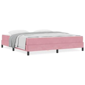 Boxspringbett mit Matratze Rosa 180 x 200 cm Samt