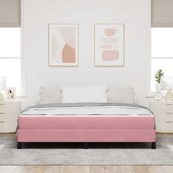 Boxspringbett mit Matratze Rosa 180 x 200 cm Samt