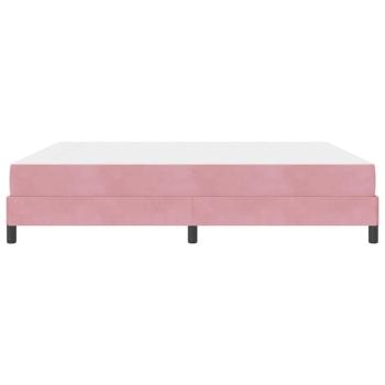 Boxspringbett mit Matratze Rosa 180 x 200 cm Samt