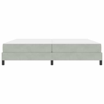 Boxspringbett mit Matratze Hellgrau 200 x 200 cm Samt