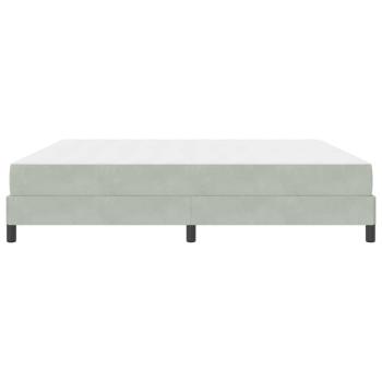 Boxspringbett mit Matratze Hellgrau 200 x 200 cm Samt
