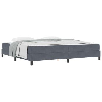 Boxspringbett mit Matratze Dunkelgrau 200 x 200 cm Samt