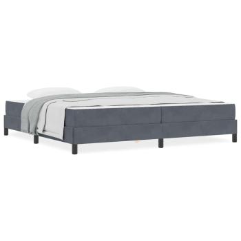 Boxspringbett mit Matratze Dunkelgrau 200 x 200 cm Samt