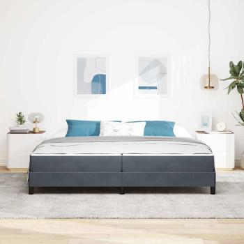 Boxspringbett mit Matratze Dunkelgrau 200 x 200 cm Samt
