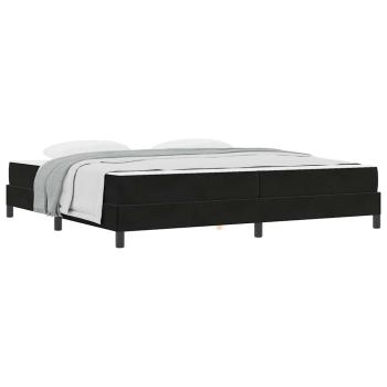 Boxspringbett mit Matratze Schwarz 200 x 200 cm Samt