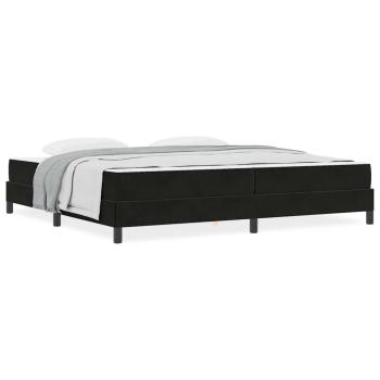 Boxspringbett mit Matratze Schwarz 200 x 200 cm Samt