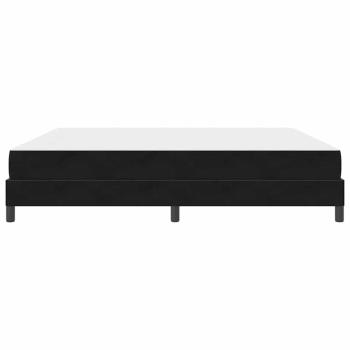 Boxspringbett mit Matratze Schwarz 200 x 200 cm Samt