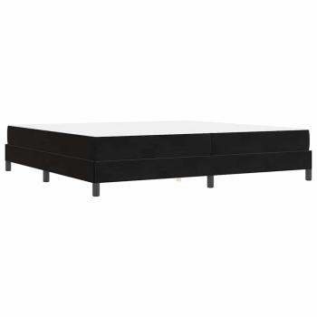 Boxspringbett mit Matratze Schwarz 200 x 200 cm Samt