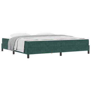 Boxspringbett mit Matratze Dunkelgrün 200 x 200 cm Samt