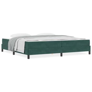 Boxspringbett mit Matratze Dunkelgrün 200 x 200 cm Samt