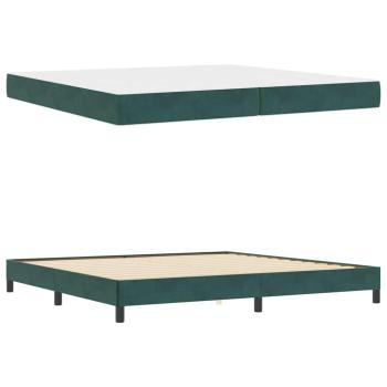 Boxspringbett mit Matratze Dunkelgrün 200 x 200 cm Samt