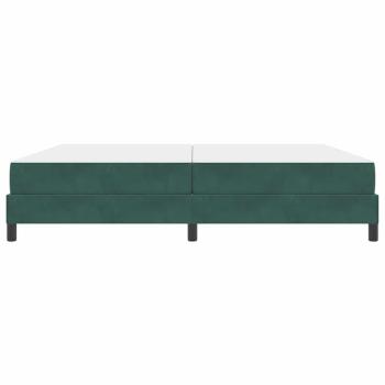 Boxspringbett mit Matratze Dunkelgrün 200 x 200 cm Samt