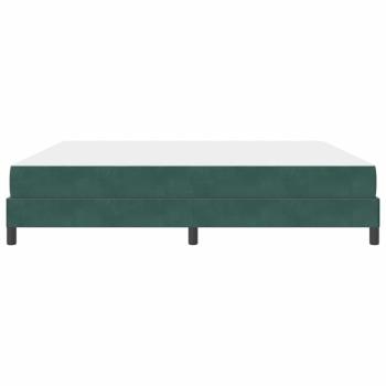 Boxspringbett mit Matratze Dunkelgrün 200 x 200 cm Samt