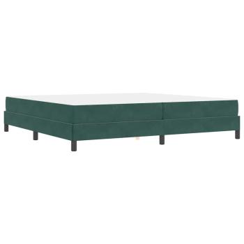Boxspringbett mit Matratze Dunkelgrün 200 x 200 cm Samt