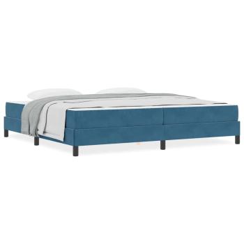 Boxspringbett mit Matratze Dunkelblau 200 x 200 cm Samt