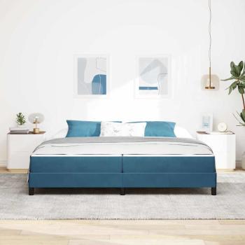 Boxspringbett mit Matratze Dunkelblau 200 x 200 cm Samt