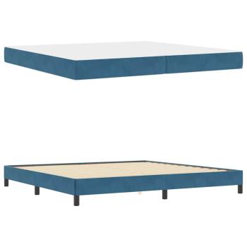 Boxspringbett mit Matratze Dunkelblau 200 x 200 cm Samt