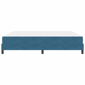 Boxspringbett mit Matratze Dunkelblau 200 x 200 cm Samt
