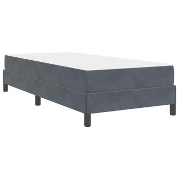 Boxspringbett mit Matratze Dunkelgrau 80 x 210 cm Samt