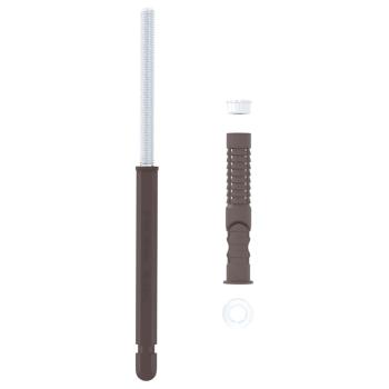 Schwebende Regalhalterungen 12 pcs Braun Ø10 x 170 mm Stahl