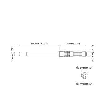 Schwebende Regalhalterungen 12 pcs Braun Ø10 x 170 mm Stahl