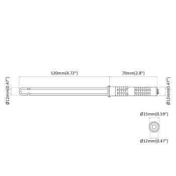 Schwebende Regalhalterungen 12 pcs Braun Ø12 x 190 mm Stahl