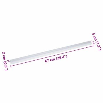 Treppe Nosing 10 pcs Silber 67 cm Aluminium