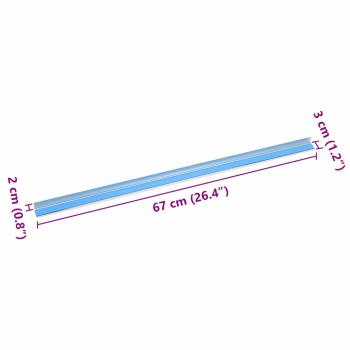 Treppe Nosing 10 pcs Silber 67 cm Aluminium