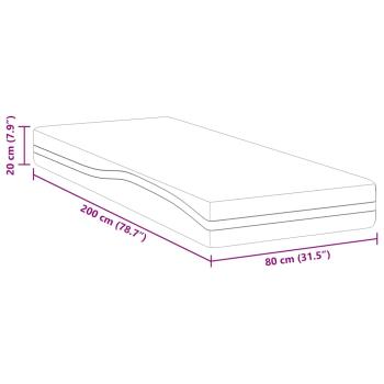 Matratzen Weiß, Grau 80 x 200 cm 100% Polyester Jacquardstoff