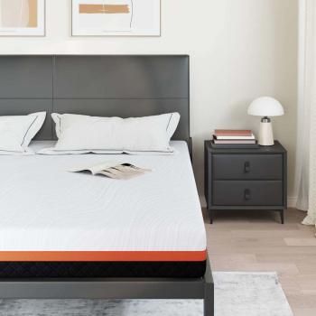 Matratzen Weiß, Grau 180 x 200 cm 100% Polyester Jacquardstoff