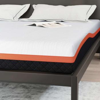 Matratzen Weiß, Grau 200 x 200 cm 100% Polyester Jacquardstoff