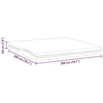 Matratzen Weiß, Grau 200 x 200 cm 100% Polyester Jacquardstoff
