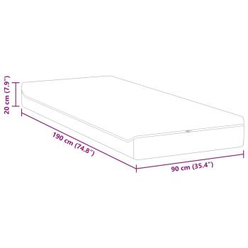 Matratzen Weiß, Grau 90 x 190 cm 100% Polyester Jacquardstoff