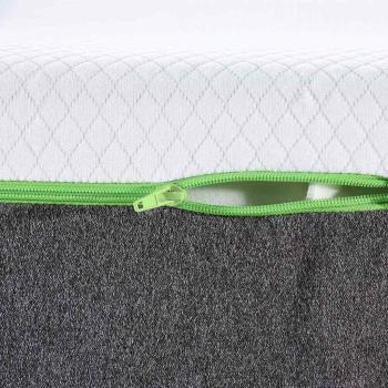 Matratze Weiß und Grau 90 x 200 cm Jacquard-Stoff