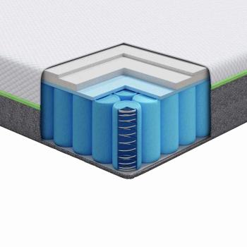 Matratzen Weiß, Grau 120 x 200 cm 100% Polyester Jacquardstoff