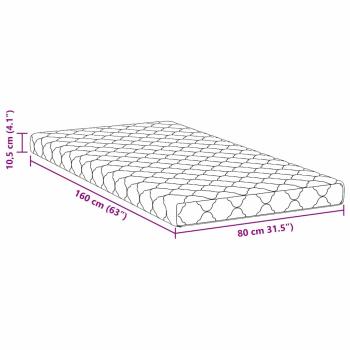 Matratzen Weiß 160 x 80 cm 100% Polyester-Gewebe