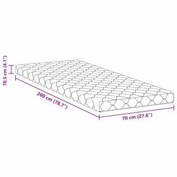 Matratzen Weiß 160 x 80 cm 100% Polyester-Gewebe