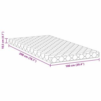 Matratzen Weiß 200 x 100 cm 100% Polyester-Gewebe