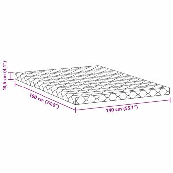 Matratzen Weiß 190 x 140 cm 100% Polyester-Gewebe