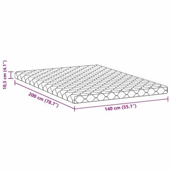 Matratzen Weiß 200 x 140 cm 100% Polyester-Gewebe