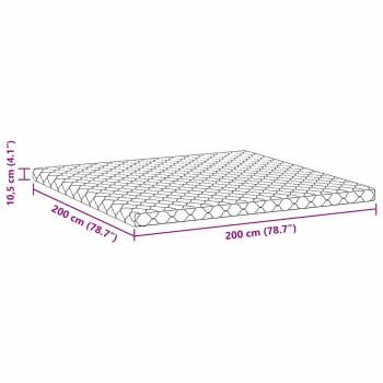 Matratze Weiß 200 x 200 cm Jacquard-Stoff