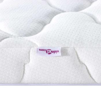 Kokosnuss Topper Weiß 90 x 200 cm Jacquard-Stoff