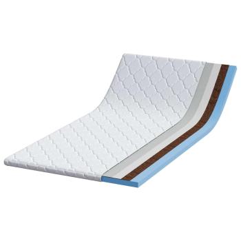 Kokosnuss Topper Weiß 100 x 200 cm Jacquard-Stoff