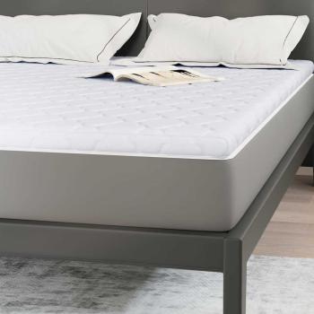 Kokosnuss Topper Weiß 140 x 190 cm Jacquard-Stoff