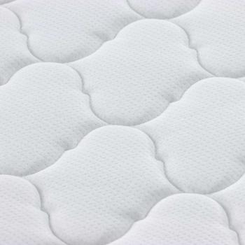 Kokosnuss Topper Weiß 140 x 190 cm Jacquard-Stoff