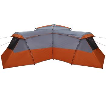 Zelt Grau und Orange Groß Polyester und Fiberglas