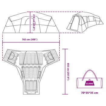 Zelt Blau Groß Polyester