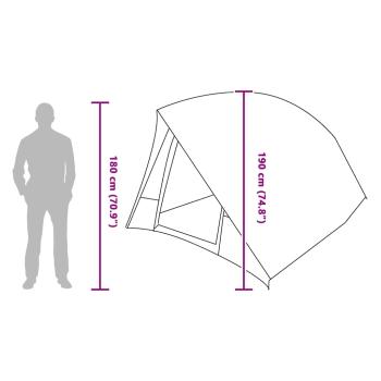 Zelt Grau und Orange 320 x 275 x 190 cm