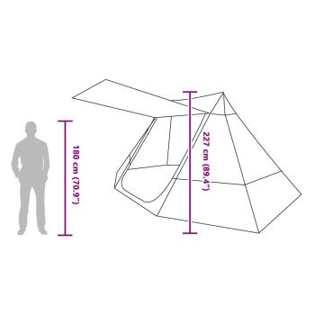 Zelt Grau und Orange 482 x 360 x 227 cm