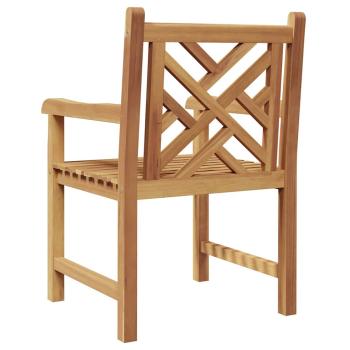 Gartenstuhl 2 pcs Braun 58 x 60 x 90 cm Massives Teakholz